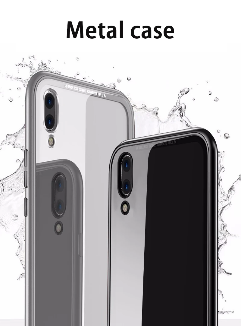 Магнитный адсорбционный металлический чехол для iPhone 11 Pro, для iPhone 7, 8, XS Max, XR, X, 6, полный защитный чехол, закаленное стекло, магнит