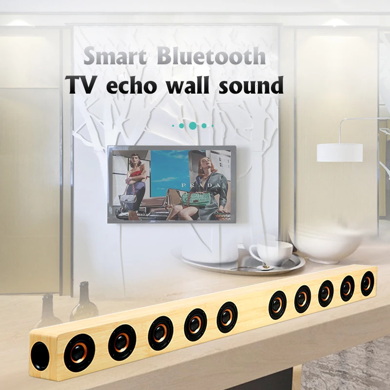 40W HiFi Wireless Bluetooth Soundbar Speakers 3D