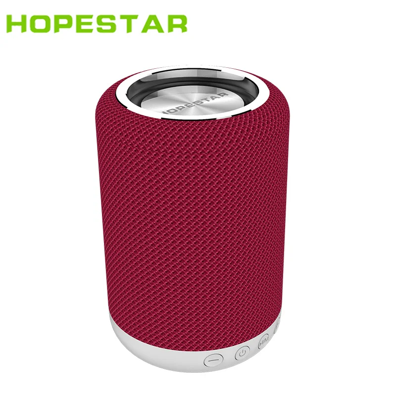 HOPESTAR H34 Bluetooth динамик 1200 мАч портативный беспроводной громкоговоритель звук системы стерео Открытый 18650 музыкальный mp3-плеер - Цвет: Red