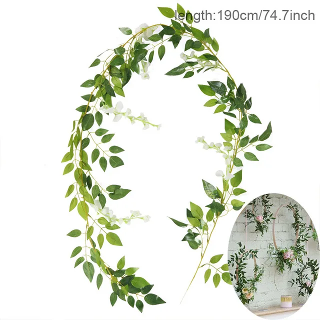 2 Pezzi Ghirlande Artificiali Di Eucalipto, 180Cm Ghirlanda