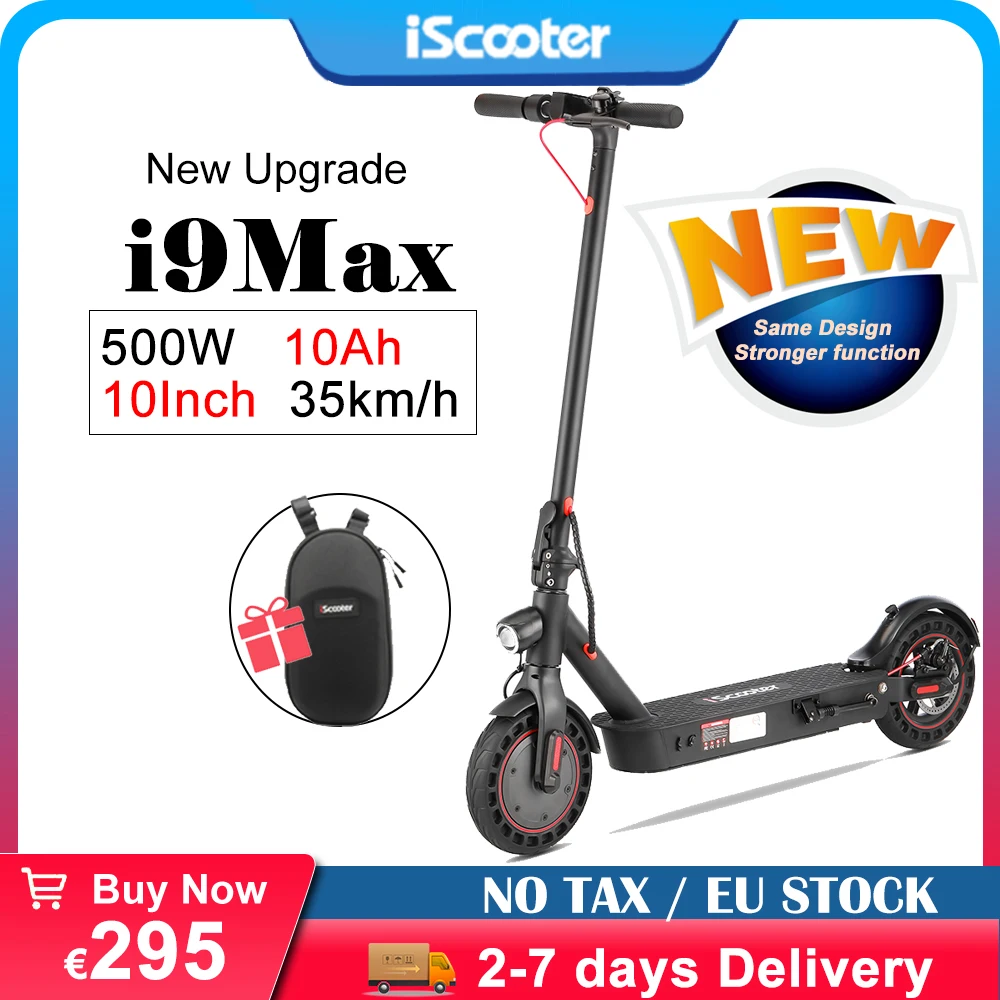 Новинка 10-дюймовый электрический скутер iScooter i9max 500 Вт 10 Ач складной скейтборд