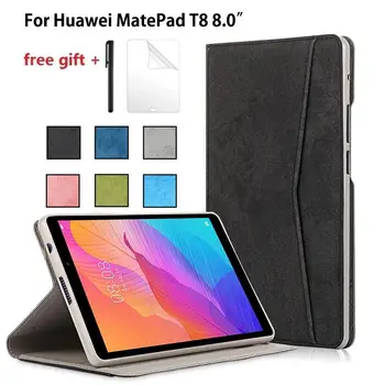 

For Huawei MatePad T8 Case 8.0 2020 PU Leather Flip Tablet Case for Huawei MatePad T8 Kobe2-L09 Kobe2-L03 8\" Tablet Cover Film