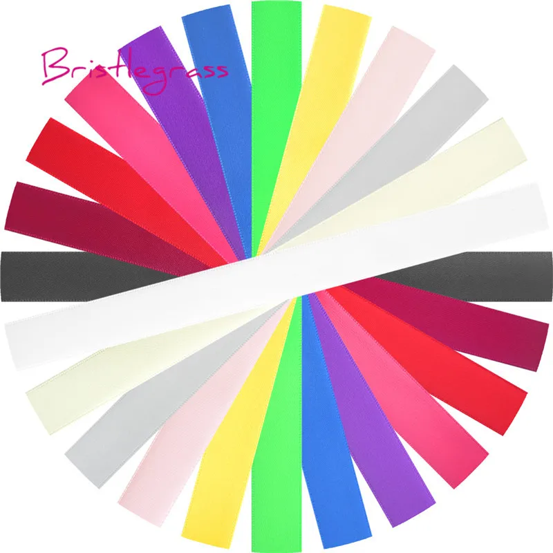 

BRISTLEGRASS 10 Yard 6/10/15/20/25/40/50 mm Shiny Satin Ribbon Flowers Bow Wedding Christmas Party Gift Box Decoration DIY Craft