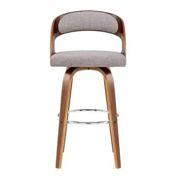 

Nordic Solid Wood Bar Stool Bar Chair Backrest High Stool Bar Stool Front Desk Cash Register High Chair Home Swivel Chair