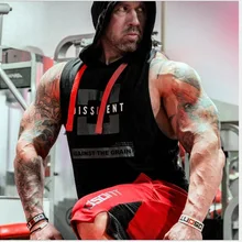 Muscle Brother, стильный спортивный жилет, тренировочный жилет для бега, смешанные цвета, с капюшоном, свободный, дышащий, мужской жилет с капюшоном