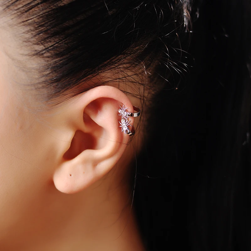 JOOLIM High End Vintage Spider Clip On Earring Insect Earring