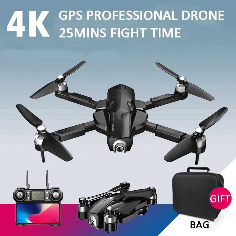 

RC Drone 5G WIFI FPV GPS With Wide Angle 4K Camera HD Helicopter 25min Flight Time Quadcopter Foldable brushless Drone VS B4W
