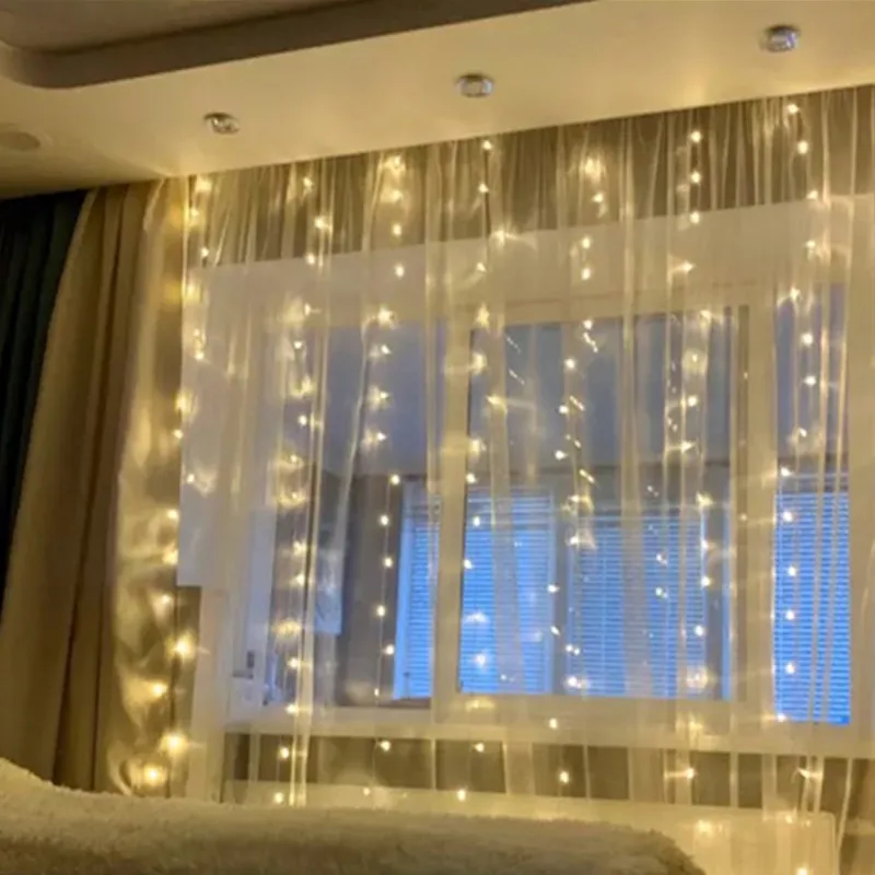 3M LED New Year 2022 Christmas Decoration Bedroom Lights Room Decor Festoon Led Light Year's Eve Decorations | Освещение