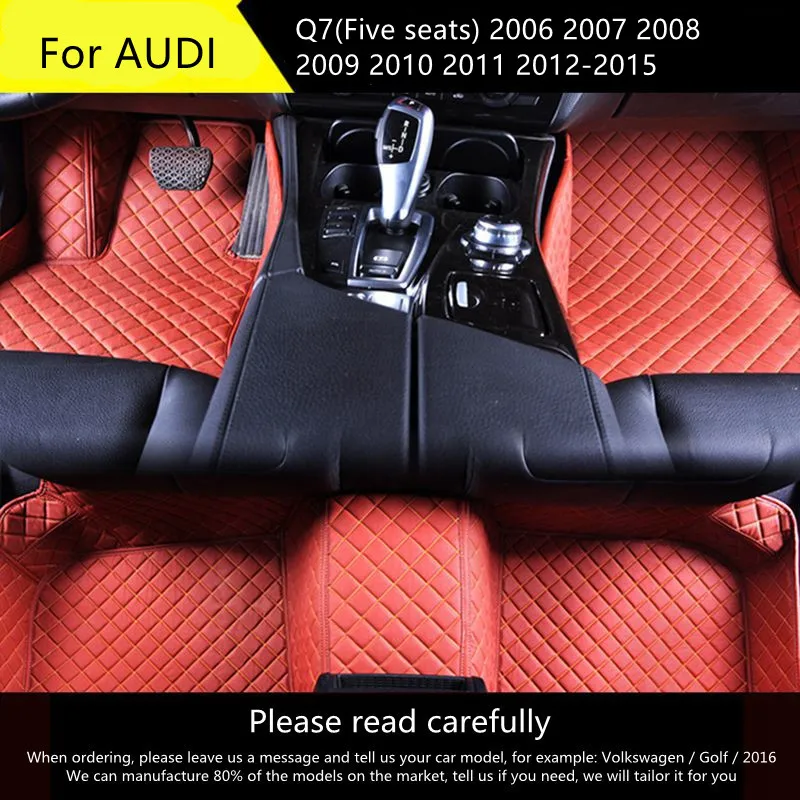 

Пользовательские Авто ножные колодки автомобильный коврик Обложка для AUDI Q7 (пять мест) 2006 2007 2008 2009 2010 2011 2012-2015 автомобильные коврики