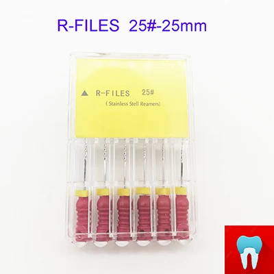 1pack(25-25mm) 66 шт. 6#~ 80#25 мм зубные ПроТейпер R файлы корневого канала стоматолога материалы Стоматологические инструменты ручного использования из нержавеющей стали Reamers - Цвет: 1pack(25-25mm)