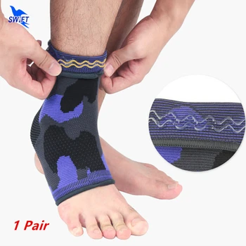 2 Stuks Ademende Compressie Enkel Ondersteuning Sport Voet Verstuiking Protector Enkelbrace Veiligheid Sokken Voor Voetbal Basketbal Wandelen