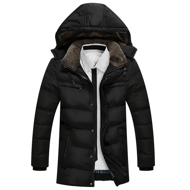

Classic Larger Size Slim Fit Personalized With Button Zip Jacket Mens Winter Coat Jaquetas Masculina Inverno Stand Collar