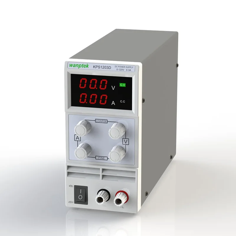 

KPS1203D Adjustable High precision double LED display switch DC Power Supply protection function 120V3A 110V/220V 0.1V/0.01A EU