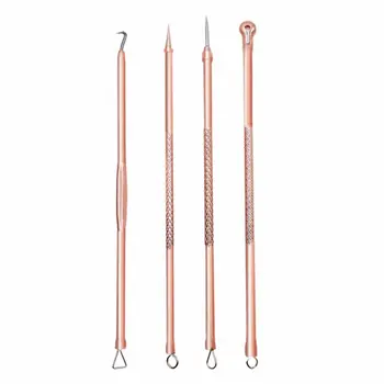 

4 Pcs Stainless Steel Needles Blackhead Needle Acne Pin Pore Cleansing Skin Care for Face DIY Home Extractor Beauty Set