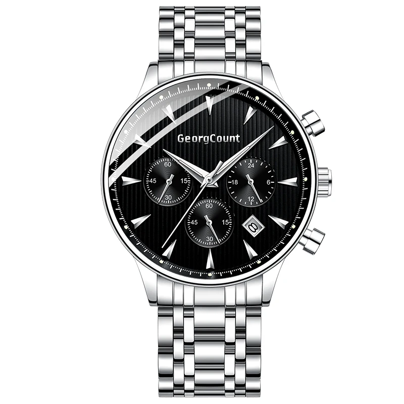 Для мужчин s часы лучший бренд класса люкс для мужчин s наручные часы модные спортивные кварцевые часы для мужчин бизнес водонепроницаемый хронограф часы циферблат 40 - Цвет: G001-SHSG