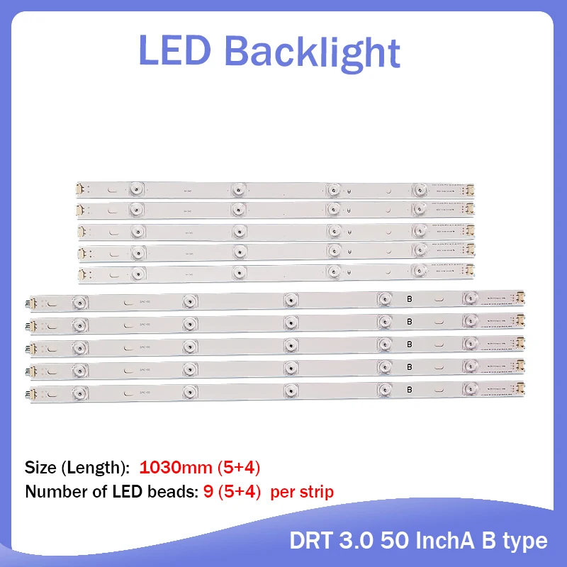 Светодиодная лента 10 шт./партия для LG 50LB650V 50LF6000 INNOTEK DRT 3 0 50 дюймов A B 6916L-1982A 1983A