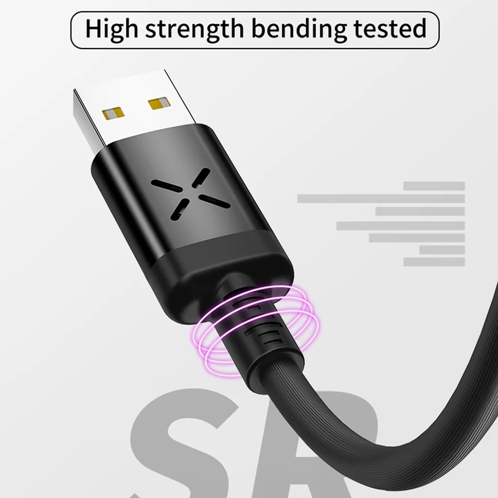 Светодиодный usb-кабель, USB кабель для быстрой зарядки и передачи данных, зарядное устройство для Xiaomi huawei samsung S9 S8, умный светодиодный кабель для голосового управления#3