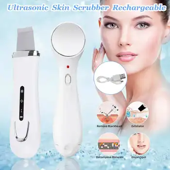 

Professional Ultrasonic Facial Skin Scrubber Ion Deep Face Cleaning Peeling Rechargeable Skin Care Device Beauty Instrument