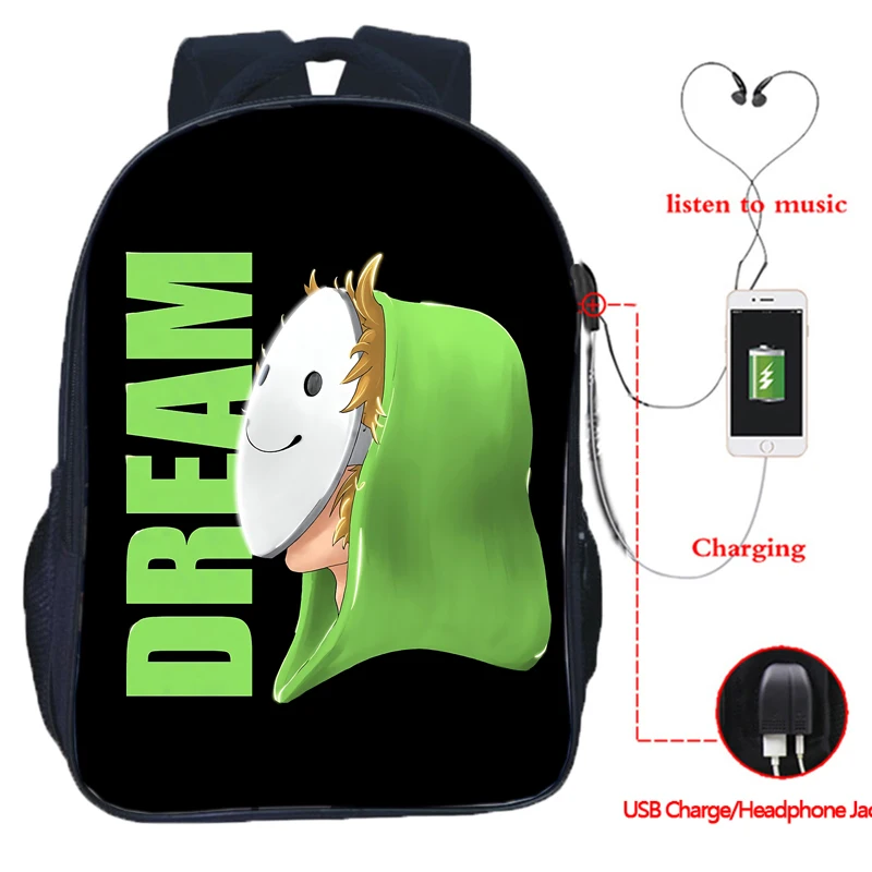 

Детские школьные ранцы Dream Merch с USB, студенческий рюкзак, детский мультяшный рюкзак для мальчиков и девочек, дорожный рюкзак с аниме принтом для подростков, Подарочный рюкзак
