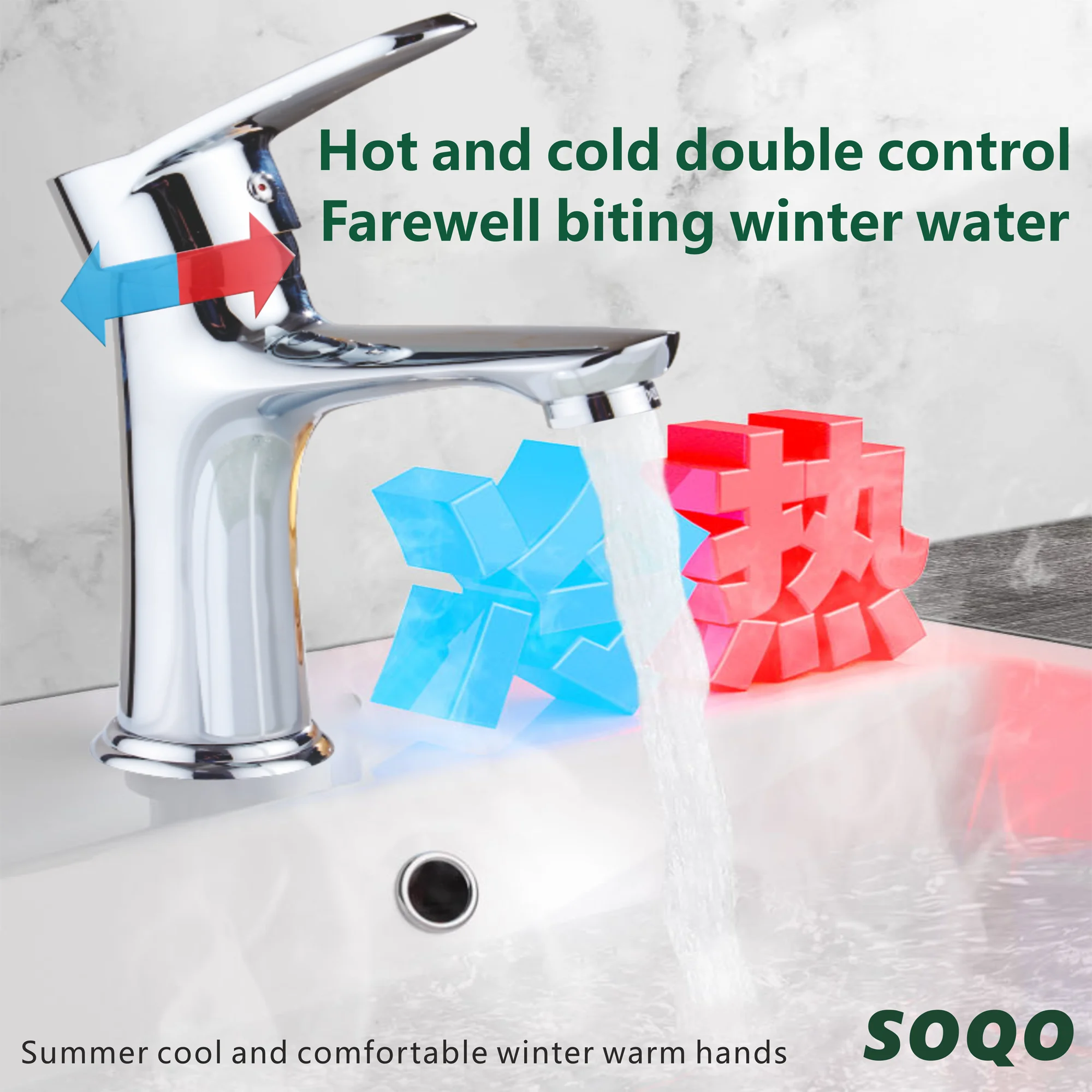 SOQO Высокоточный производственный смеситель для раковины, водопроводный кран SQ: 3200