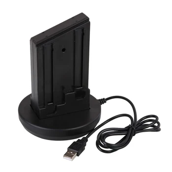 

Portable Charger Black Holder Stand Charging Station Round With LED Display Base 4 In 1 Switch Joy-Con