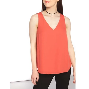 

Fashion Sexy Summer Women's T-Shirts Solid Color Casual Vest Top Sleeveless V Neck Shirts Female Tees