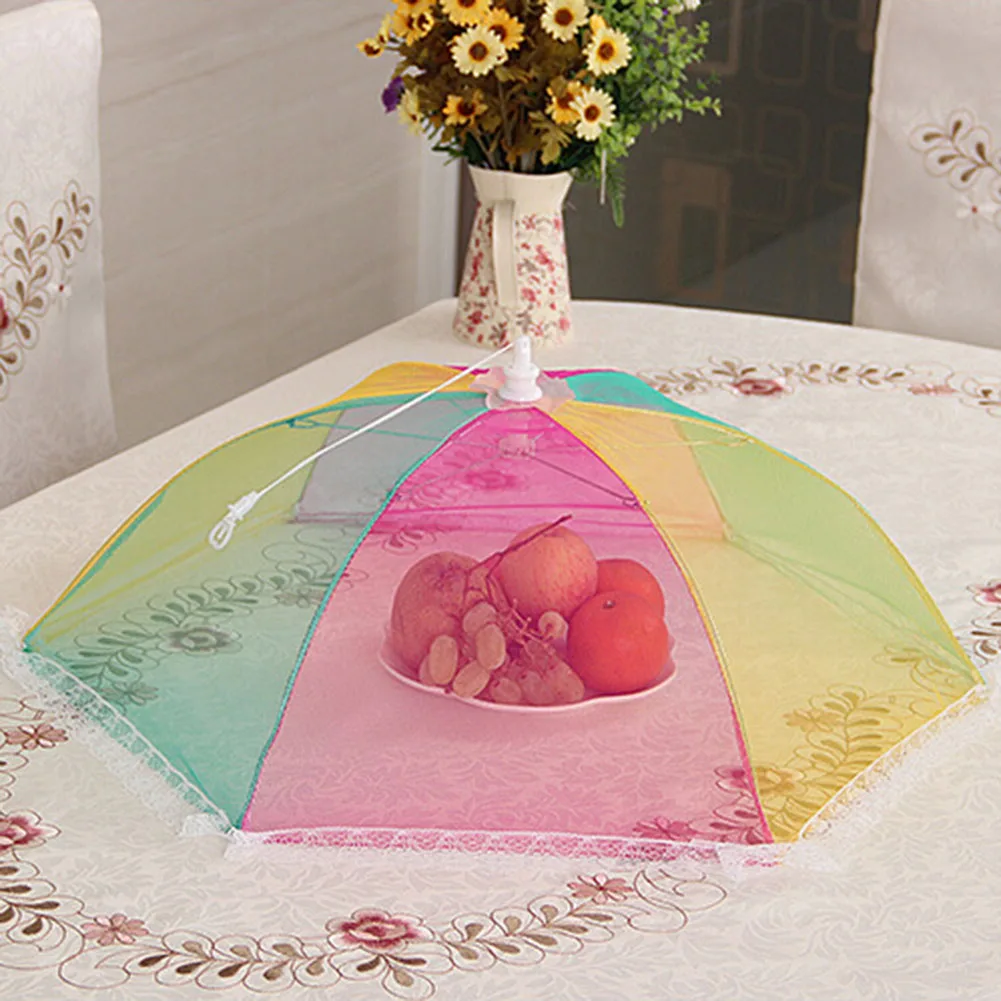 Food Cover Folding Anti-fly Dustproof Mesh Food Protective Cover Dining Table Tent kitchen accessories/kitchen gadgets 75x30cm