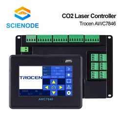 Scienode awc7846 co2 controlador do laser painel sistema de corte cartões dsp para seis cabeças gravadora estacas acessórios kits 2021 mais novo