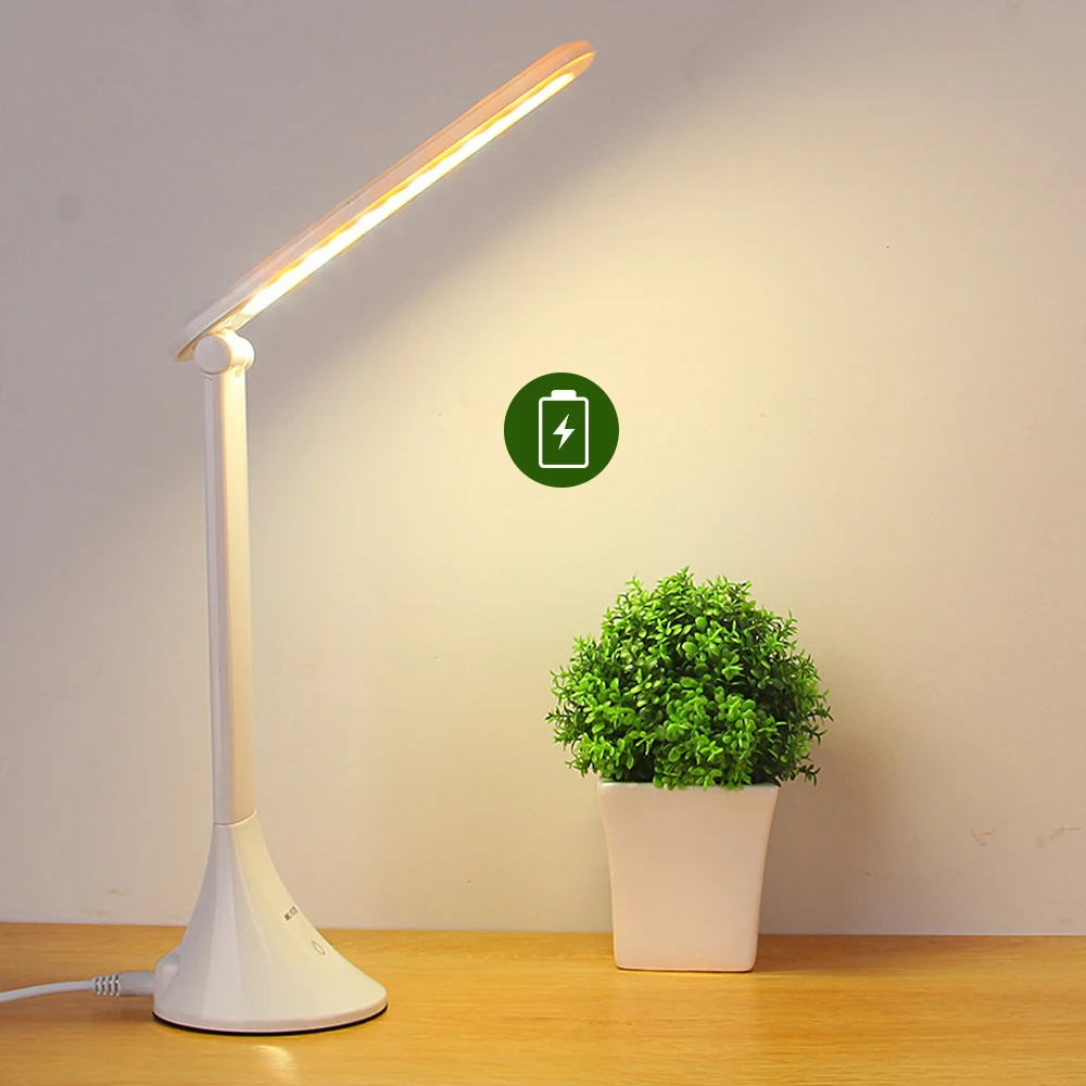 Charging IVYSHION LED Table Light Touching 3 Levels Dimmable USB Folding Desk Lamp Eye Protection Study Light For Kids' Room - Цвет корпуса: Charging