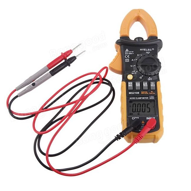 

MS2108 LCD Digital Clamp Tester Portable Professional Inrush Current True Rms Ohm Meter Clamp Meter Backlight
