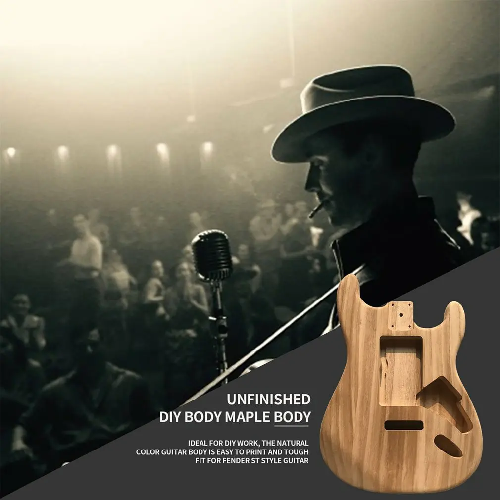 Maple ST Electric Guitar Semi-finished Body Unfinished DIY For Fender Style | Спорт и развлечения