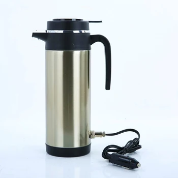 

Stainless Steel Car Electric heating kettle 12V/24V Double layer insulation Kettle 1200ml High capacity water bottle for Travel