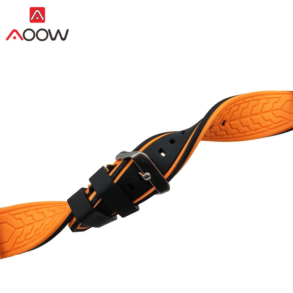 Premium Waterproof Soft Silicone Sport Watchband - Durable Replacement Strap