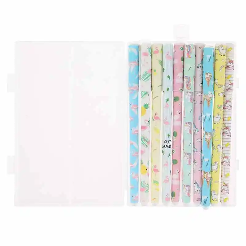 10 pcs/pack Color gel pen Cartoon animal Starry star Sweet floral pens 0.5mm ballpoint Stationery Office school supplies