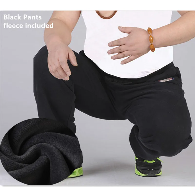 Зимние брюки мужские черные темно-синие серые теплые толстые флисовые брюки мужские s свободные с высокой эластичной талией 150 кг размера плюс 5XL 6XL одежда