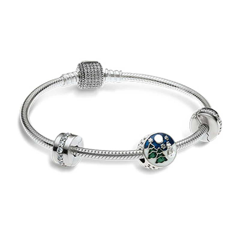 Новые оригинальные бусины из стерлингового серебра 925 Подвески для рождественской ёлки, Набор браслетов, подарок для женщин, ювелирные изде... Новые оригинальные бусины из стерлингового серебра 925 Подвески для рождественской ёлки, Набор браслетов, подарок для женщин, ювелирные изде...