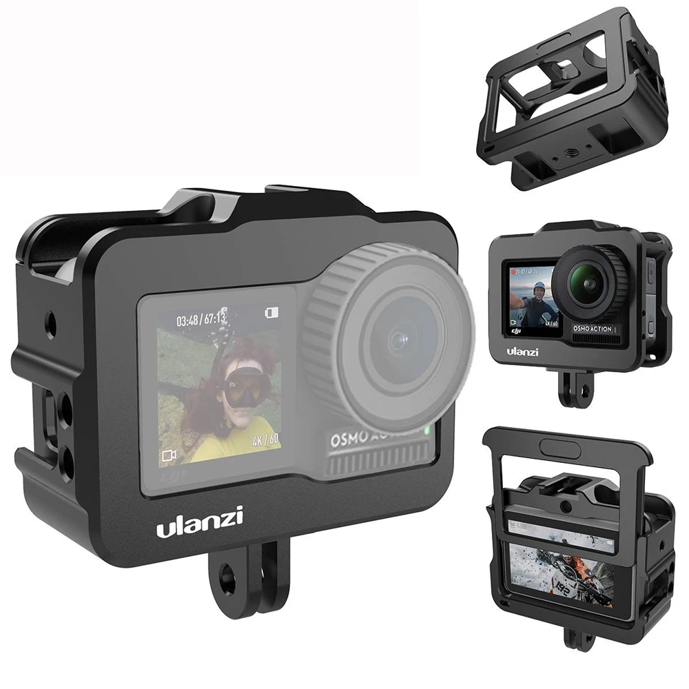 

Ulanzi OA-1 Aluminum Alloy Metal Camera Protector Cover Cases For DJI OAMO ACTION for Vlog Protective Frame Cage Housing Case