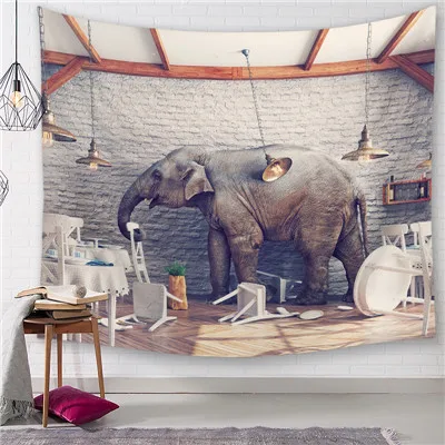 Полиэфирный тропический рисунок слона настенная ткань висячий гобелен Свадебная вечеринка подарок постельное покрывало, пляжное полотенце Йога-Пикник коврик - Цвет: 6