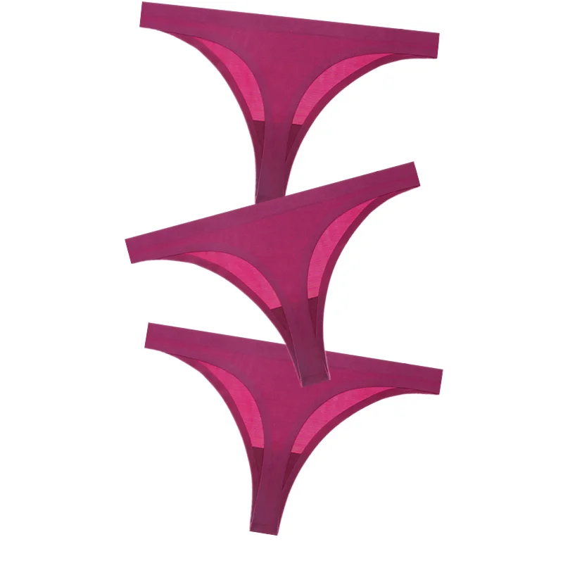 As shown 3 шт., женские стринги, стринги, сексуальные, низкая посадка, бесшовные трусики, одноцветные, стринги для женщин, невидимого размера плюс, нижнее белье, женское нижнее белье - Цвет: As shown