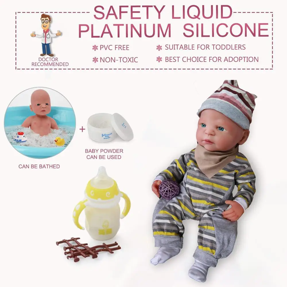 IVITA WG1511, 54cm, 4,9 kg, cuerpo completo de niña, muñecas Reborn de silicona de alta calidad, baño de bebé, el mejor regalo, juguetes para niños - 6