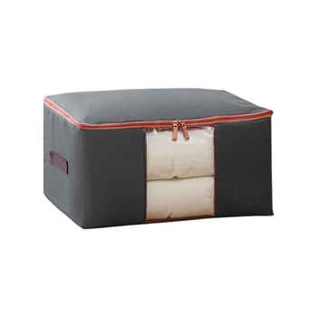 

Washable Large Capacity With Handles Home Organizer Wear Resistant Oxford Cloth Clothes Quilt Storage Bag Zipper Closure
