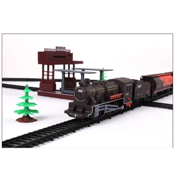 

1:87 Children Electric Simulation Train Track Toy Set Sand Table Scene Railcar Series - Classic Luxury Version XL