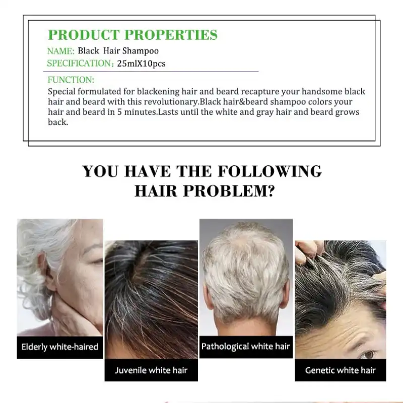 Black Hair Shampoos Only 5 Minutes White Hair Become Black Hair