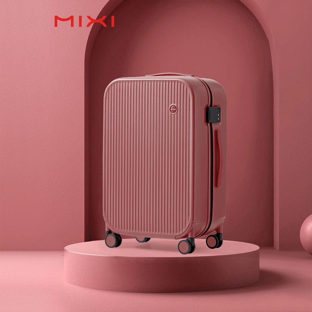 Mixi 2021 New Design Hardside Rolling Luggage Men Women Travel Suitcase 100% PC with Spinner Wheels TSA Lock Trolley 20 24 26 | Багаж и