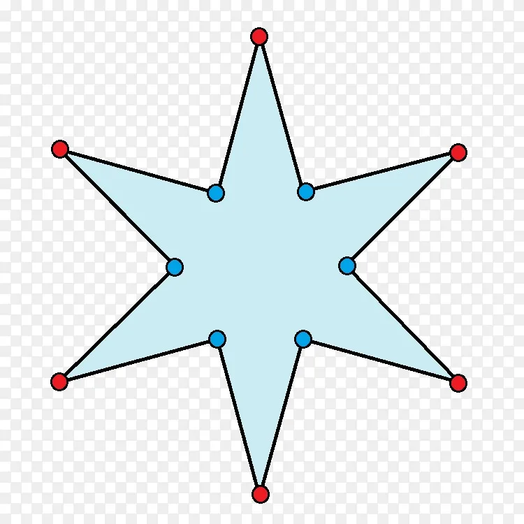 星形多边形三角形六边形-5星