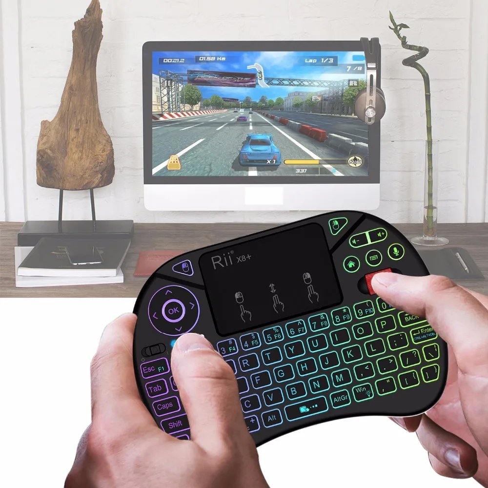 fio com touchpad pesquisa de voz led