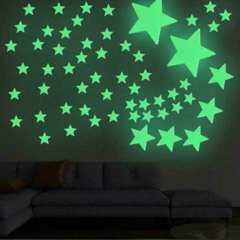 

Glow In The Dark Planets Solar System Wall Stickers Room Decor Decal Kids Household Living Room Decoration
