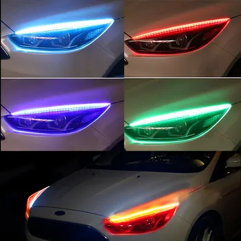 

2pcs car DRL LED daytime running lights auto flow turn signal kit accessories for Jaguar XF XJ XJS XK S-TYPE X-TYPE XJ8 XJL XJ6