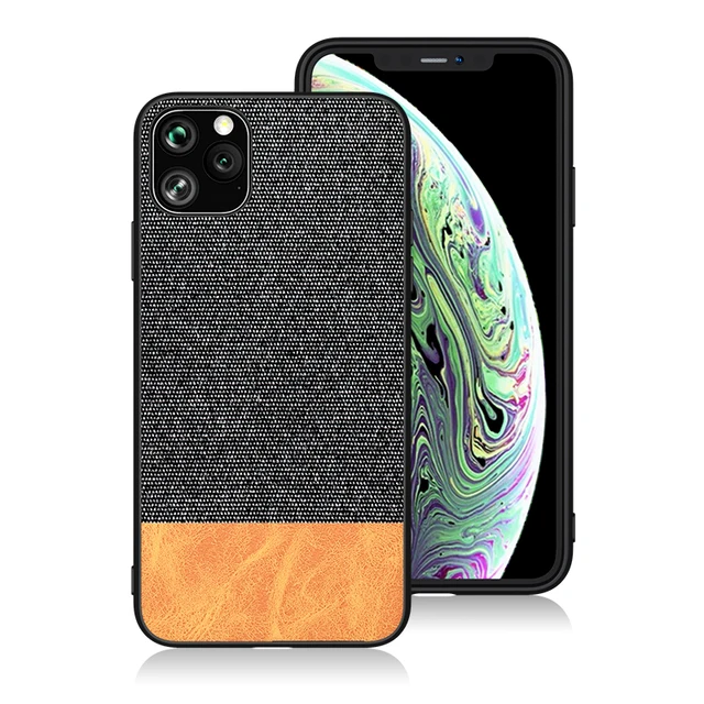 For iphone X XR XS Max 7 8 6 6s Plus Ultra Shockproof Back Cover Cloth Fabric Silicone Soft Edge Protect Case   For 11 Pro Max 11