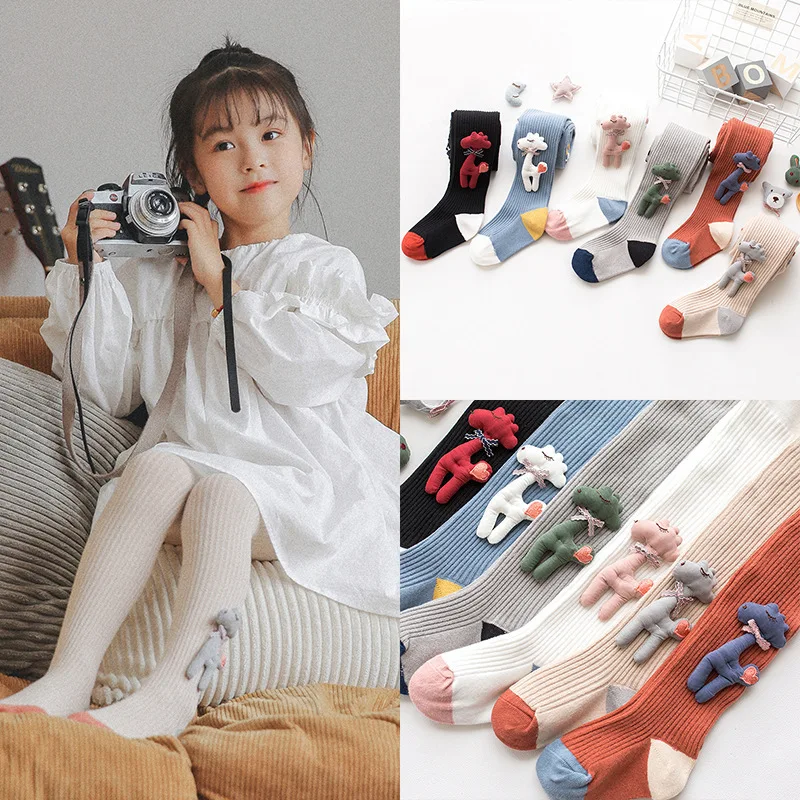 

Boxed Autumn And Winter New Style Seam Animal Head Panty-hose for Kids Versitile Fashion Female Baby Warm Socks